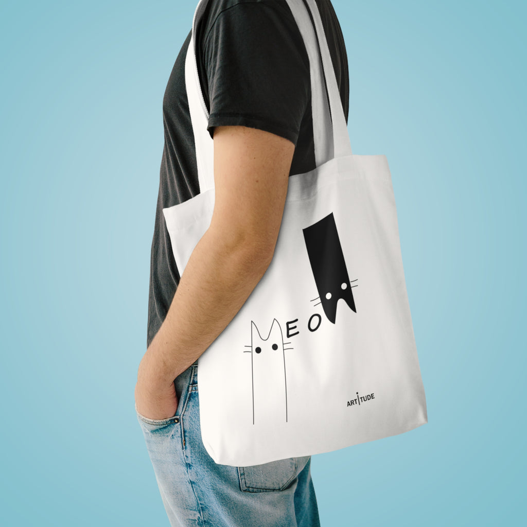 THE MEOW WHITE TOTE
