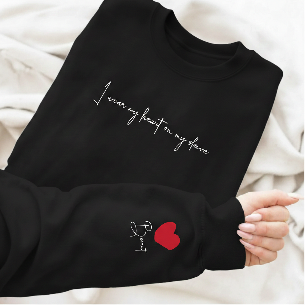 SWEATSHIRT - PRINTED BEIRUT HEART ON SLEEVE
