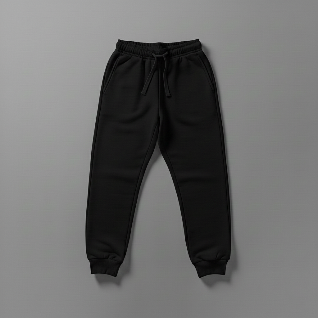 Black Plain Sweatpants