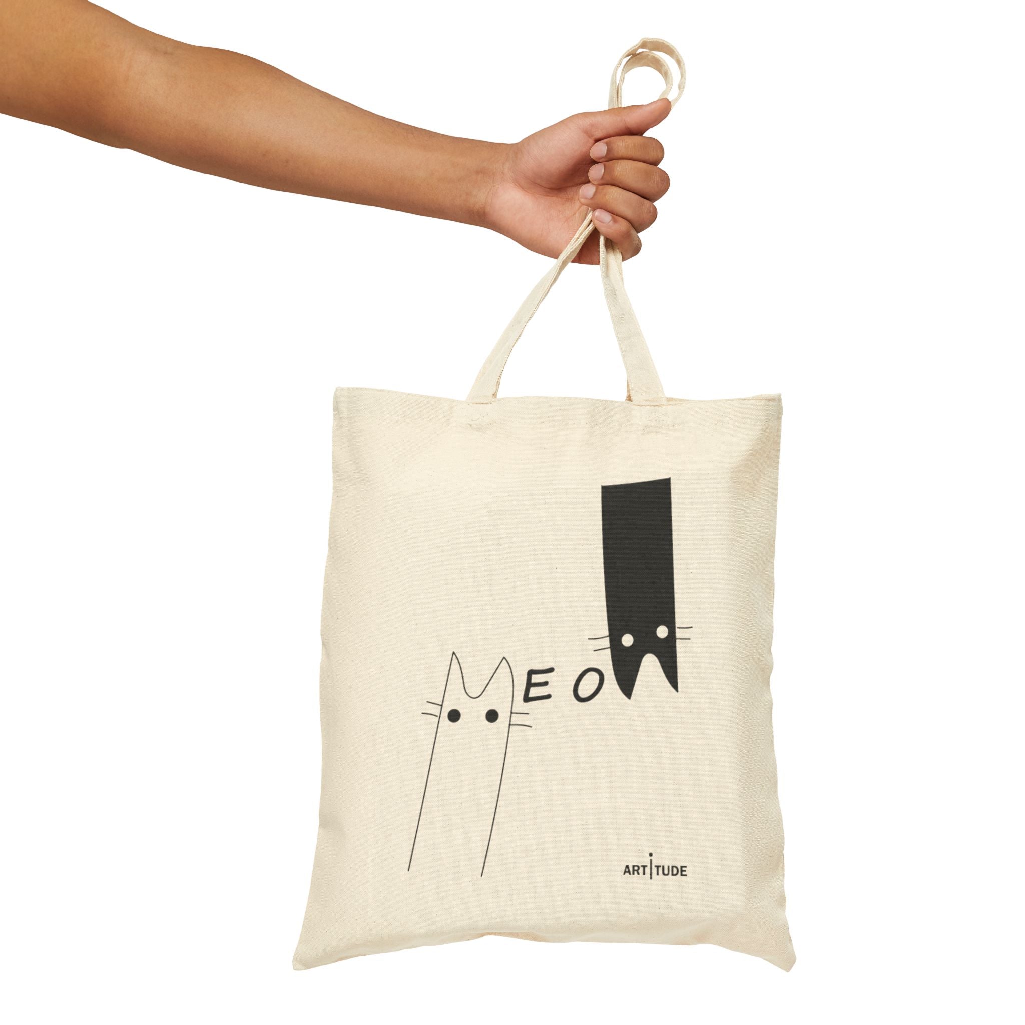 THE MEOW BEIGE TOTE