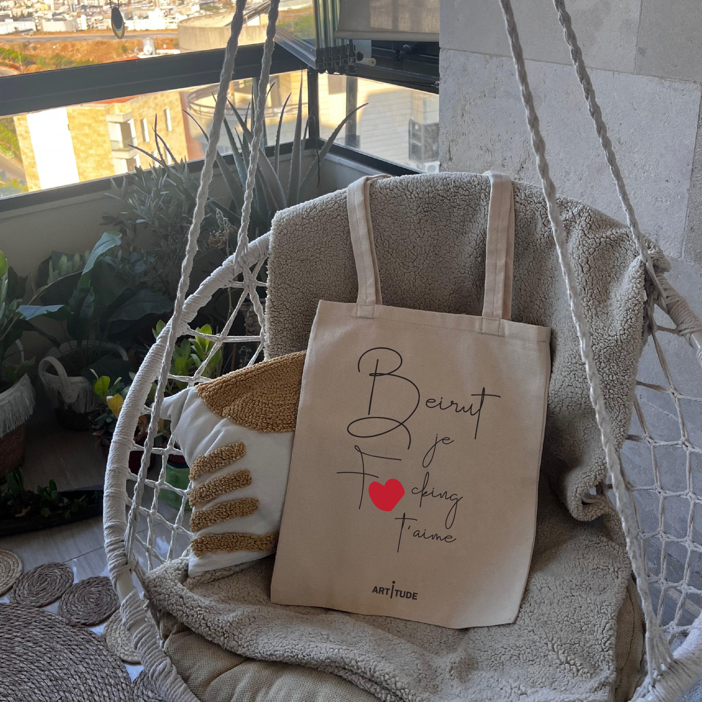 "Beirut" BEIGE TOTE