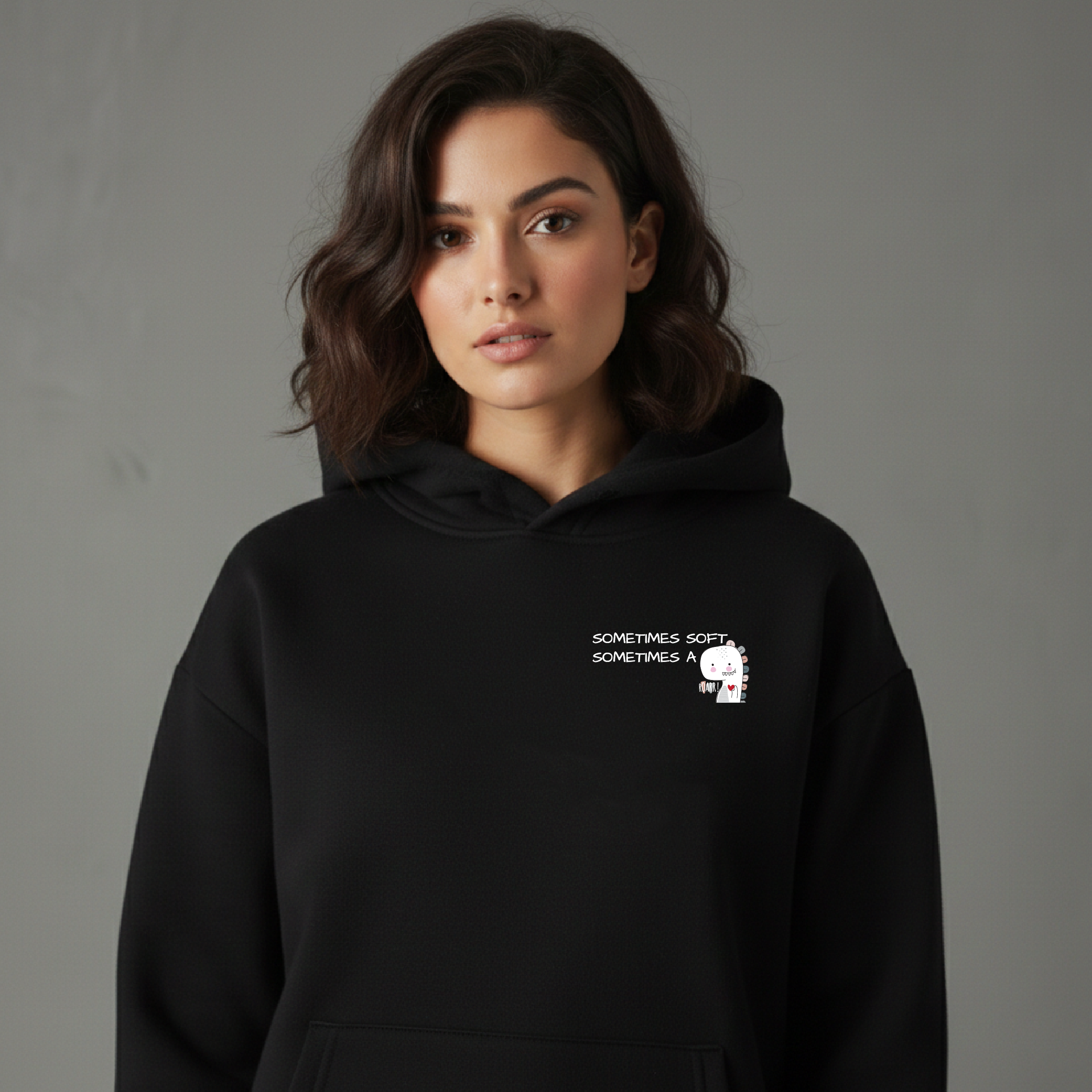 Sometimes Soft, Sometimes a DINO Hoodie