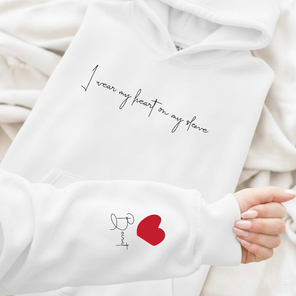 HOODIE - PRINTED BEIRUT HEART ON SLEEVE