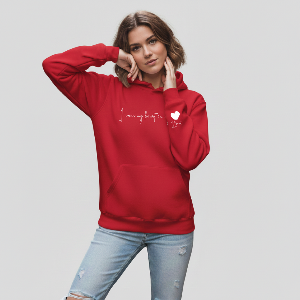 HOODIE - PRINTED BEIRUT HEART ON SLEEVE