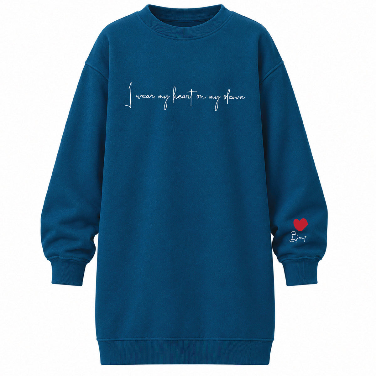 I Wear My Heart on My Sleeve - Sweatshirt Dress