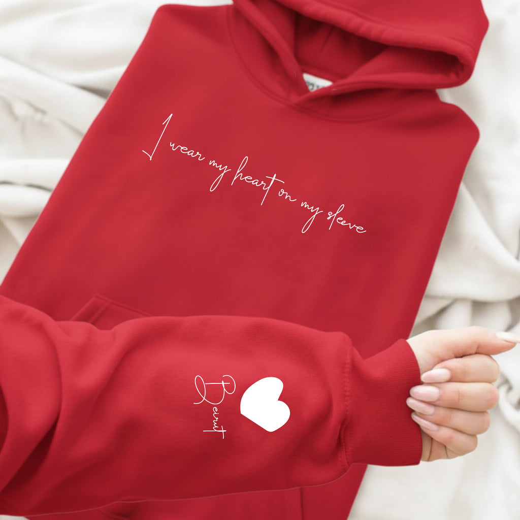 HOODIE - PRINTED BEIRUT HEART ON SLEEVE