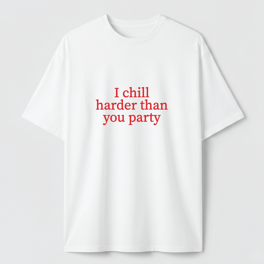 I Chill Harder Than You Party - TEE