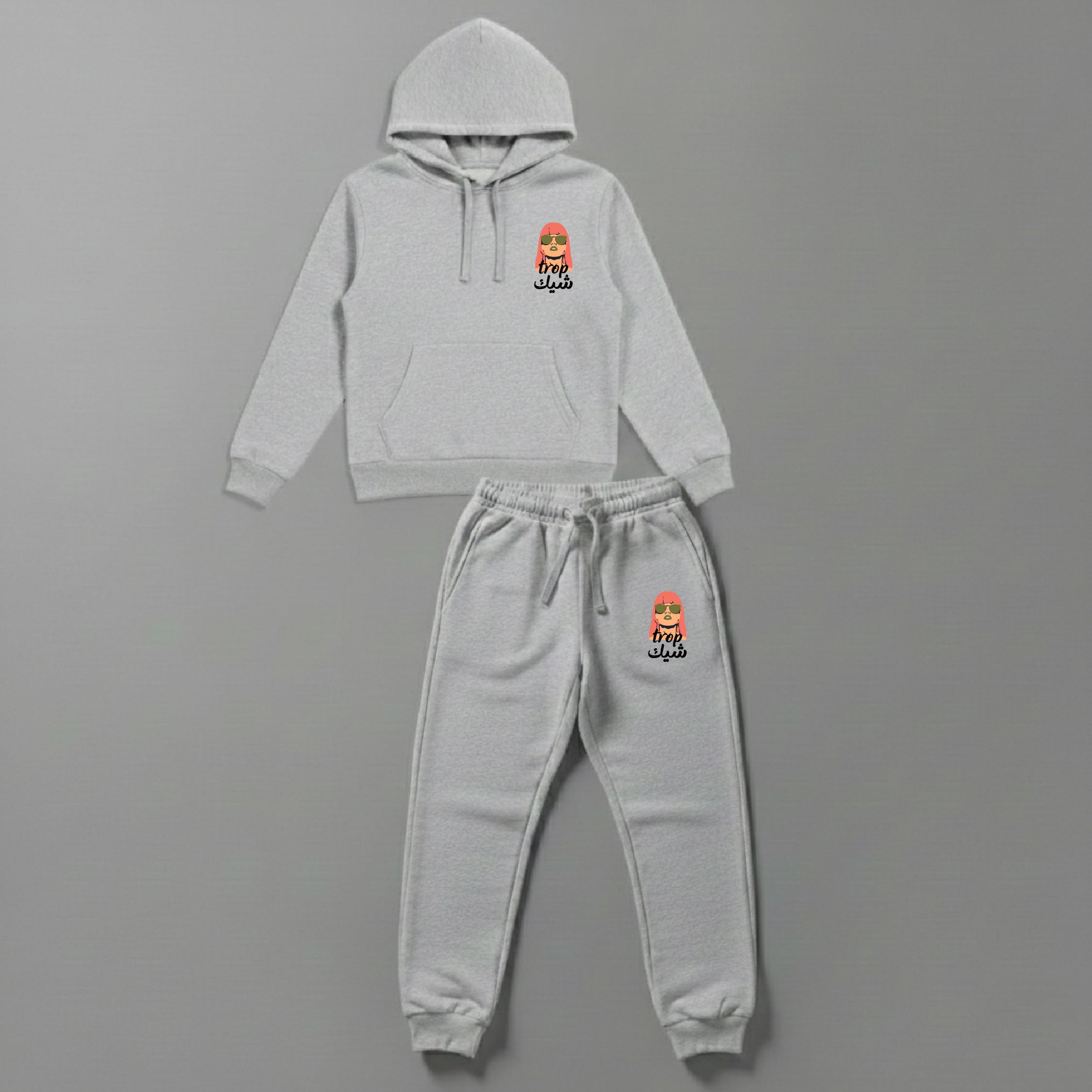 trop شيك Set (Hoodie +Sweatpants)