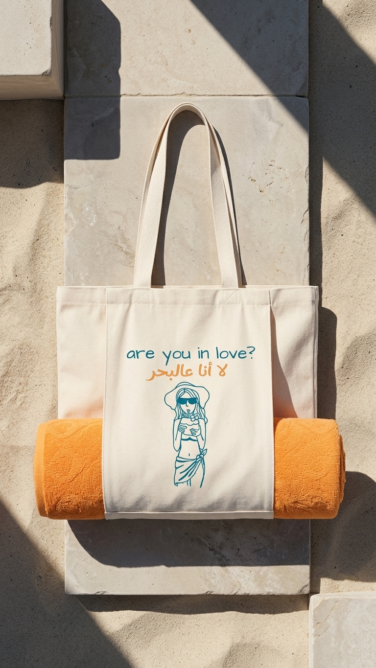 أنا عالبحر- Beach Bag (without towel)